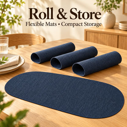 Flexible Textured Oval Dining Placemat