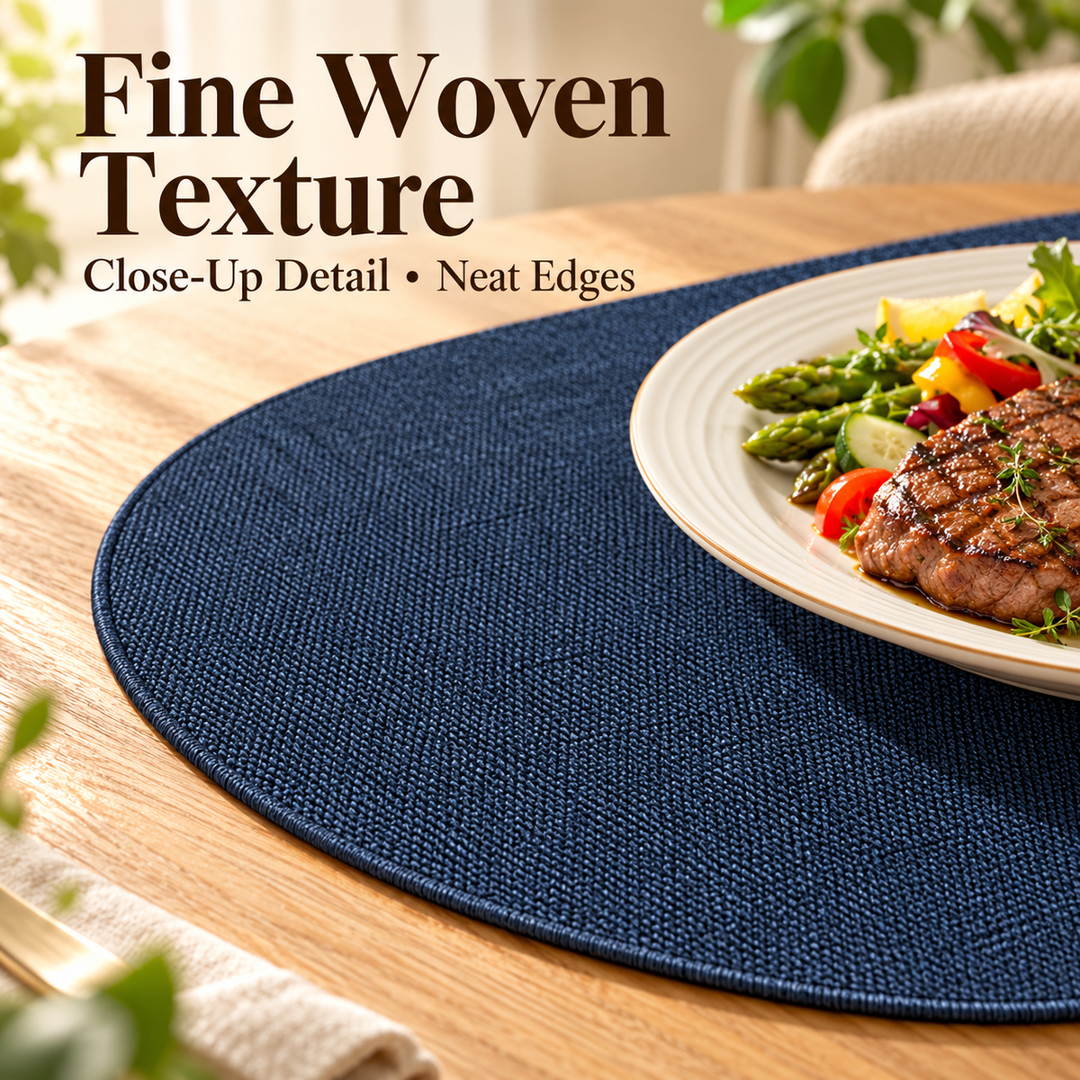 Flexible Textured Oval Dining Placemat