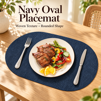 Flexible Textured Oval Dining Placemat