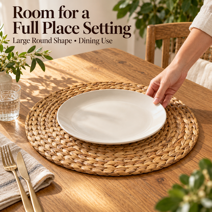 Natural Braided Round Dining Placemat