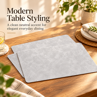 Light Gray Stone-Texture Dining Placemat