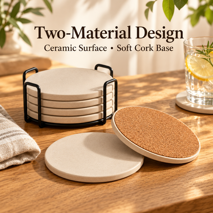 Beige Ceramic Coasters
