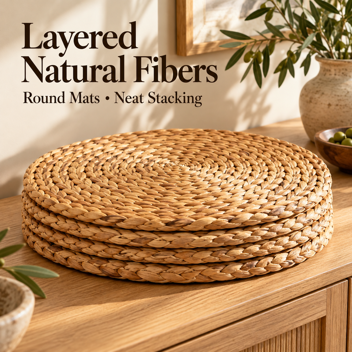 Natural Braided Round Dining Placemat