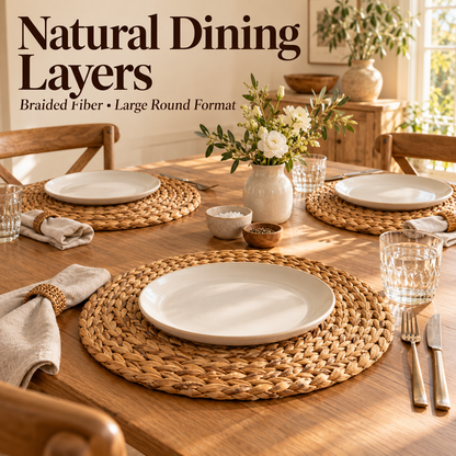 Natural Braided Round Dining Placemat