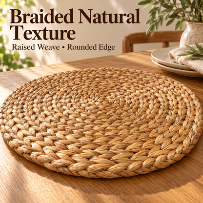 Natural Braided Round Dining Placemat