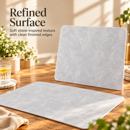 Light Gray Stone-Texture Dining Placemat